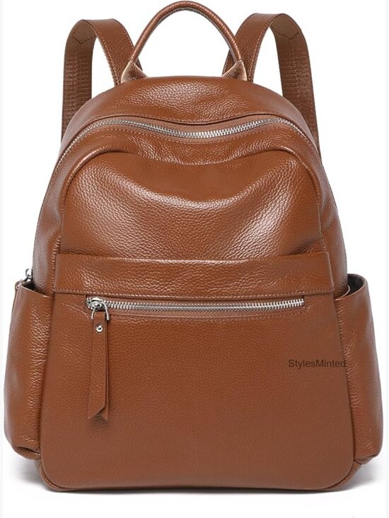 Top Grain Leather Backpack for Women Fashion Work Travel main image 6